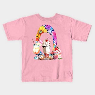 Summer Treats - Cocktail Milkshake and Cupcake Kids T-Shirt